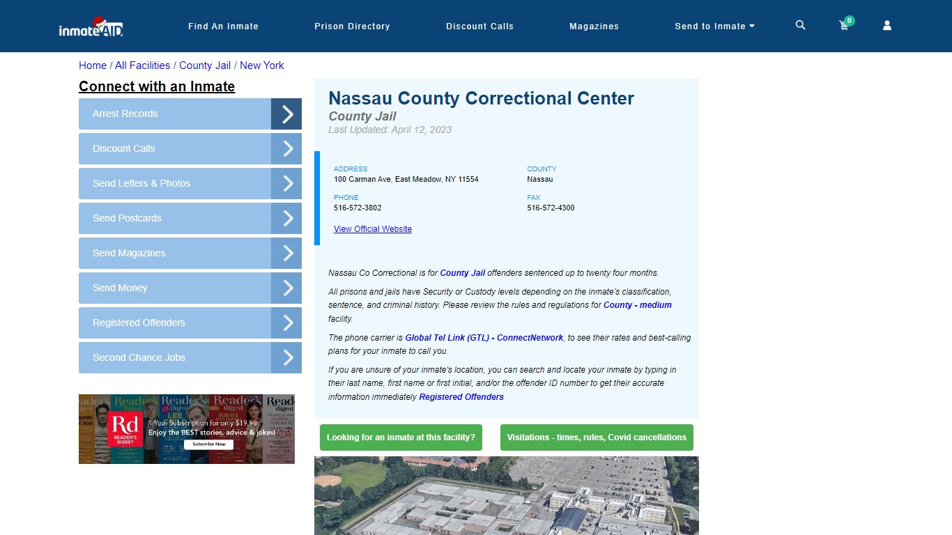 Nassau County Correctional Center - Inmate Locator - East Meadow, NY